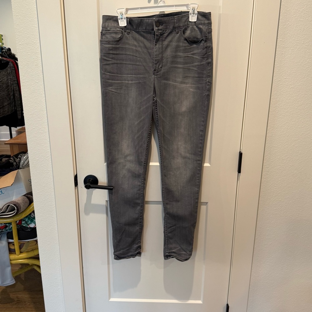 White House Black Market Ladies The Skinny Jean.  Gray.  Size 12. Waist 16”